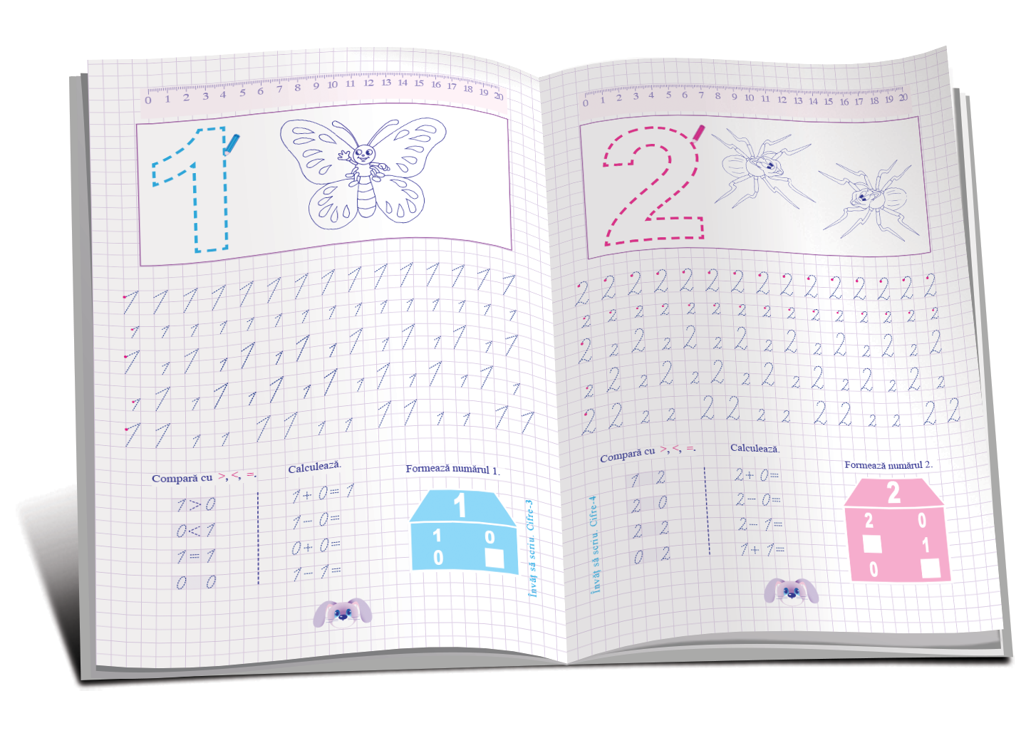 Învăț să scriu cifre și numere niv.2